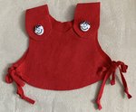 rote Lederwest für Puppen von 35-40 cm